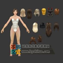 女角色 發(fā)型 模型