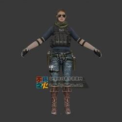 次世代墨鏡女士兵戰(zhàn)士模型