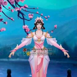 王者榮耀 甄姬[游園驚夢] 古風古典美 3D角色模型