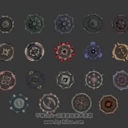 19個飛盤圓盤模型