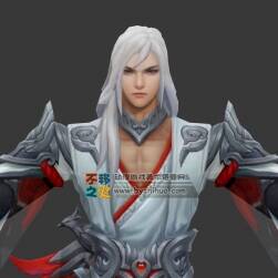 王者榮耀 李白[鳳求凰] 帶綁定3D模型