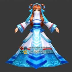 古裝 少女 蘿莉 蒙面 T-pose模型