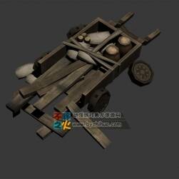 破舊的四輪車 Max模型