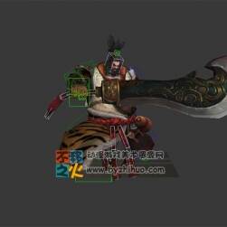 中年 男人 壯漢 巨刀 武夫 古裝 模型