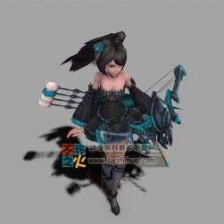 女性弓箭手 可愛蘿莉 Max模型